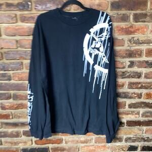 Metal Mulisha Black Graphic Long Sleeve Crew Neck T-Shirt Men's Size 2XL